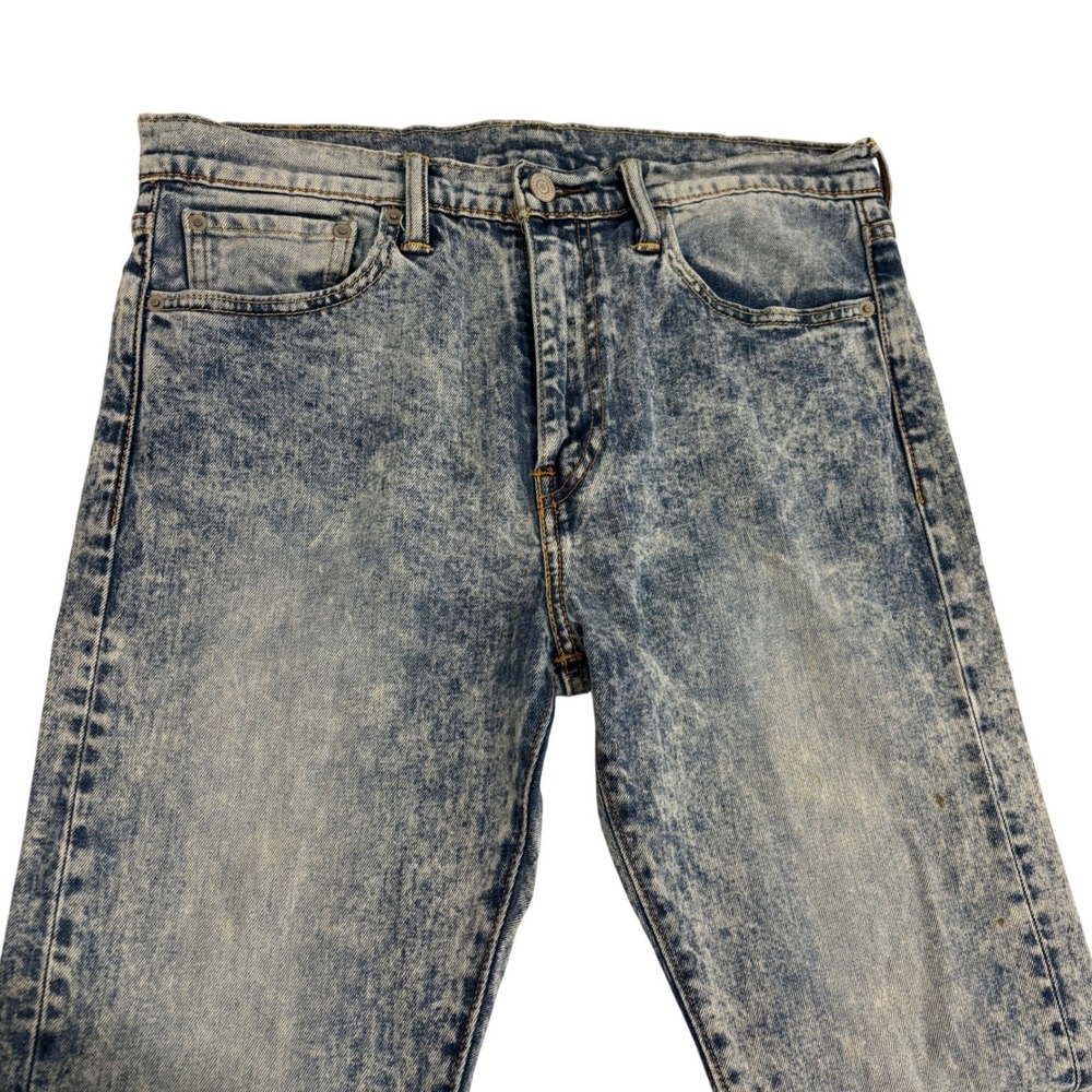 Levis 510 Skinny Jeans Mens 32x31 Blue Acid Wash Stretch Y2K Grunge Rocker Punk